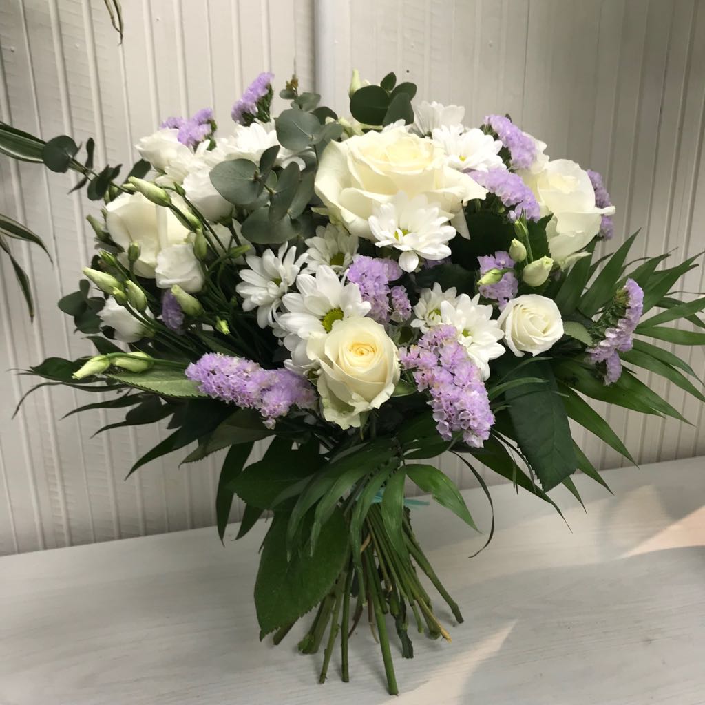 Bouquet bianco e lilla - immagine 5